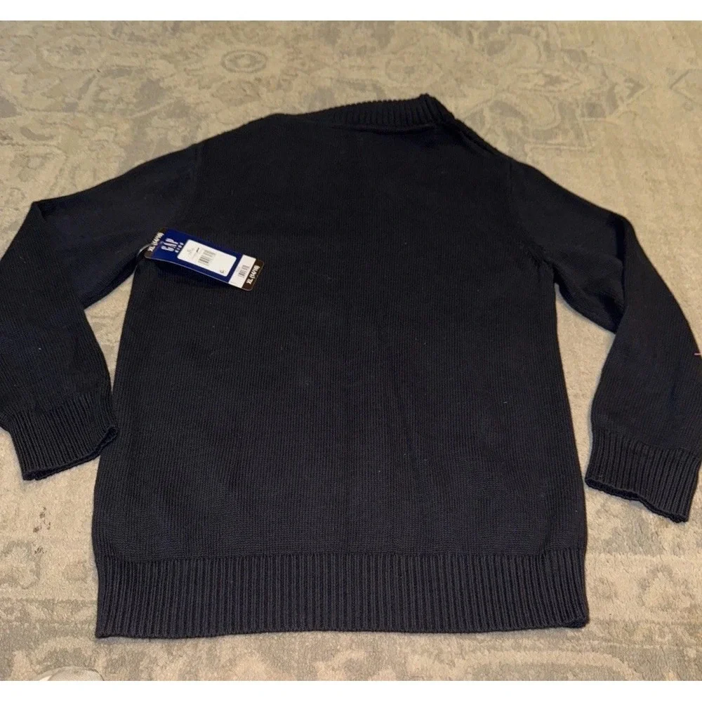 Gap Boys Black Cableknit Sweater‎ Gap Kids Sz XL 14-16 Fisherman New